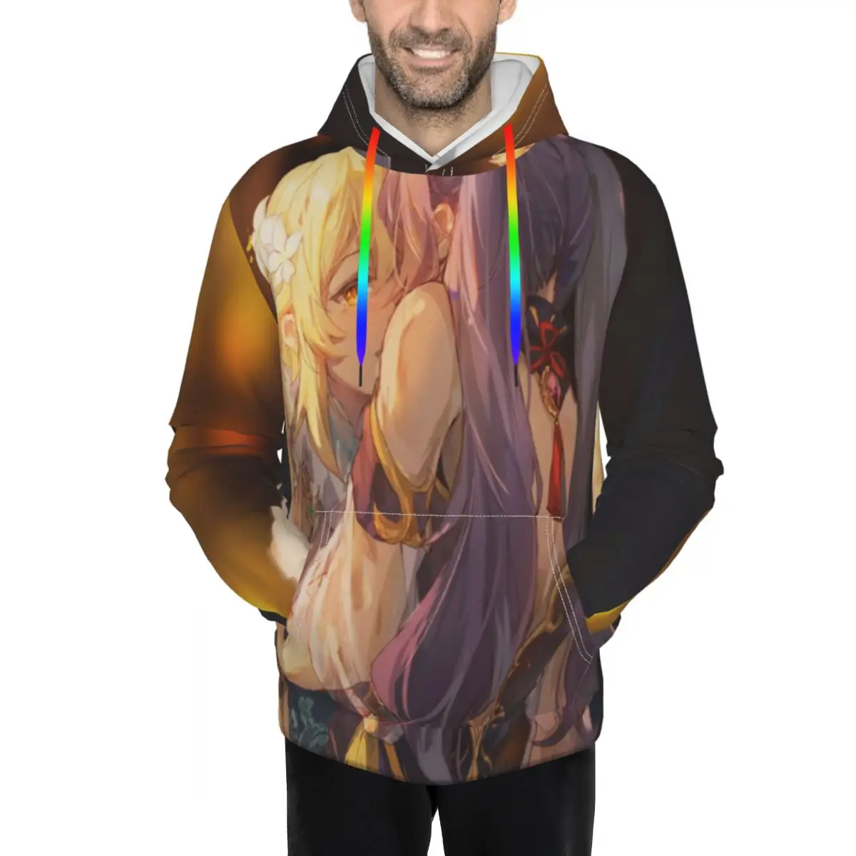 

Genshin Men's hoodie Hoodie 3D Printed Hooded Pullover Sweatshirt