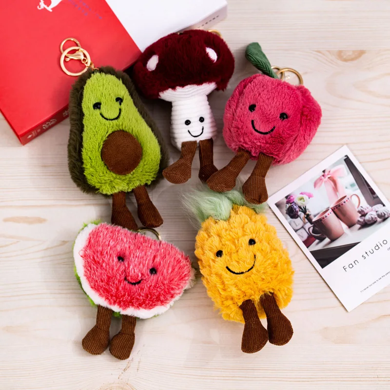

15cm Fruit Avocado Pendant Cute Doll Keychain Plush Toy Stuffed Toys Women Ladies Bag Pendant Nice Christmas Gift For Girl