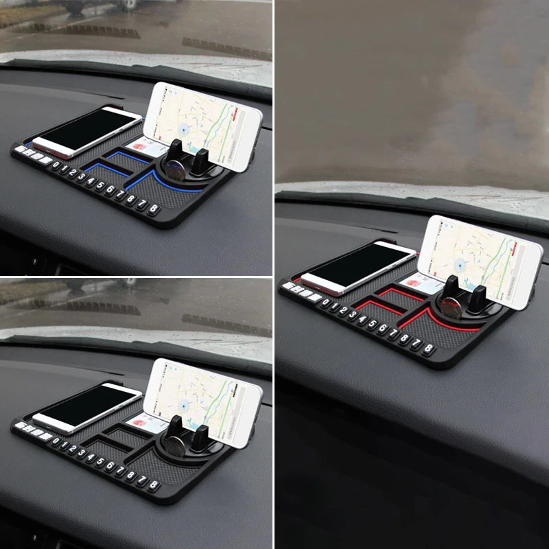 

Многофункциональный автомобильный Противоскользящий коврик, автомобильный держатель телефона, нескользящий Липкий Противоскользящий ко...