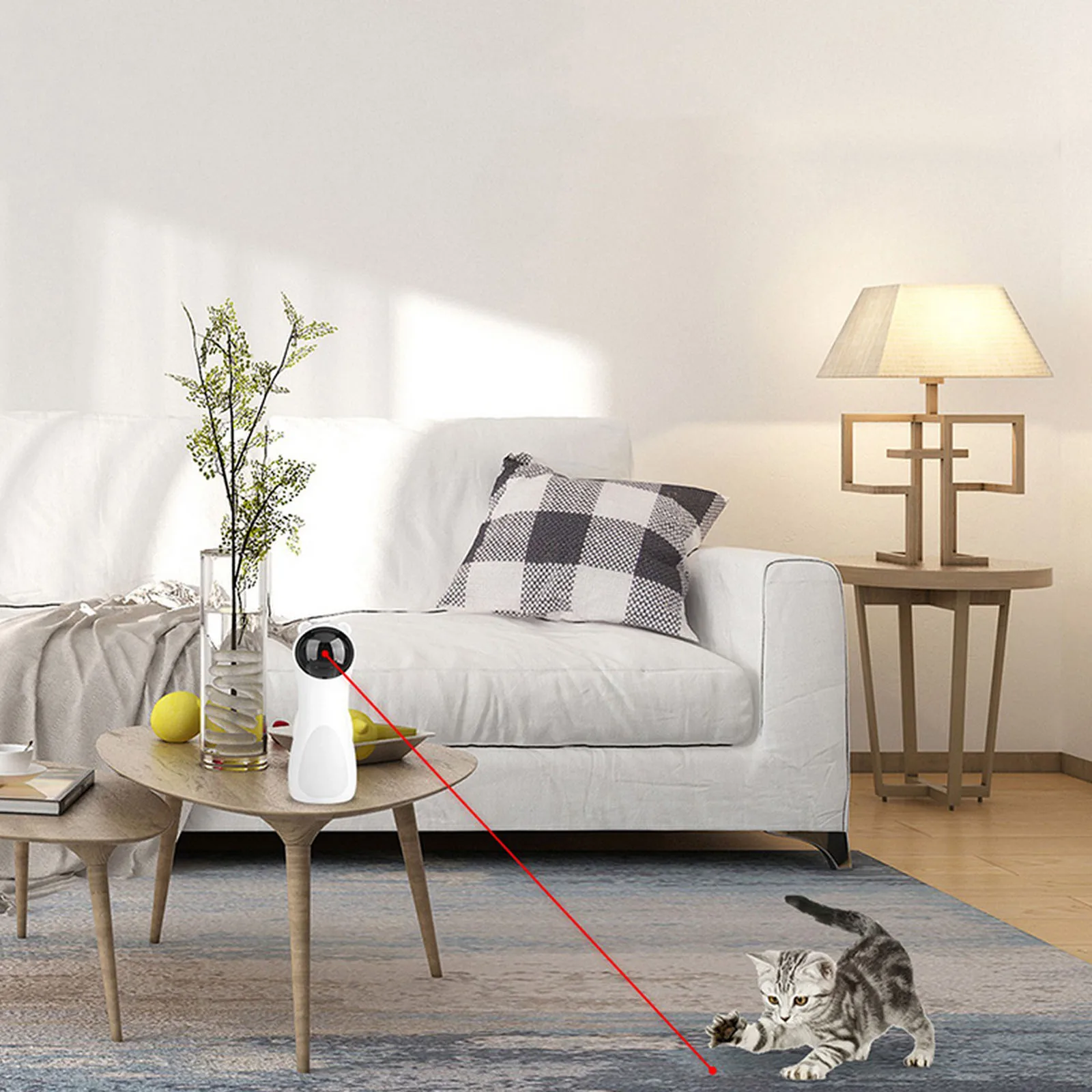 

Automatic Cat LED Laser Toys Interactive Smart Teasing Pet Funny Handheld Toy Multi-Angle Cat Exercise Training Entertaining Toy