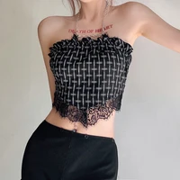 2021 summer fashion womens new sexy chain halter neck slim fit y2k gothic top lace halter back nude sexy vest women clothes