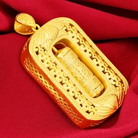 classic heritage pendant yellow gold filled women men solid jewelry gift geometry shaped accessories