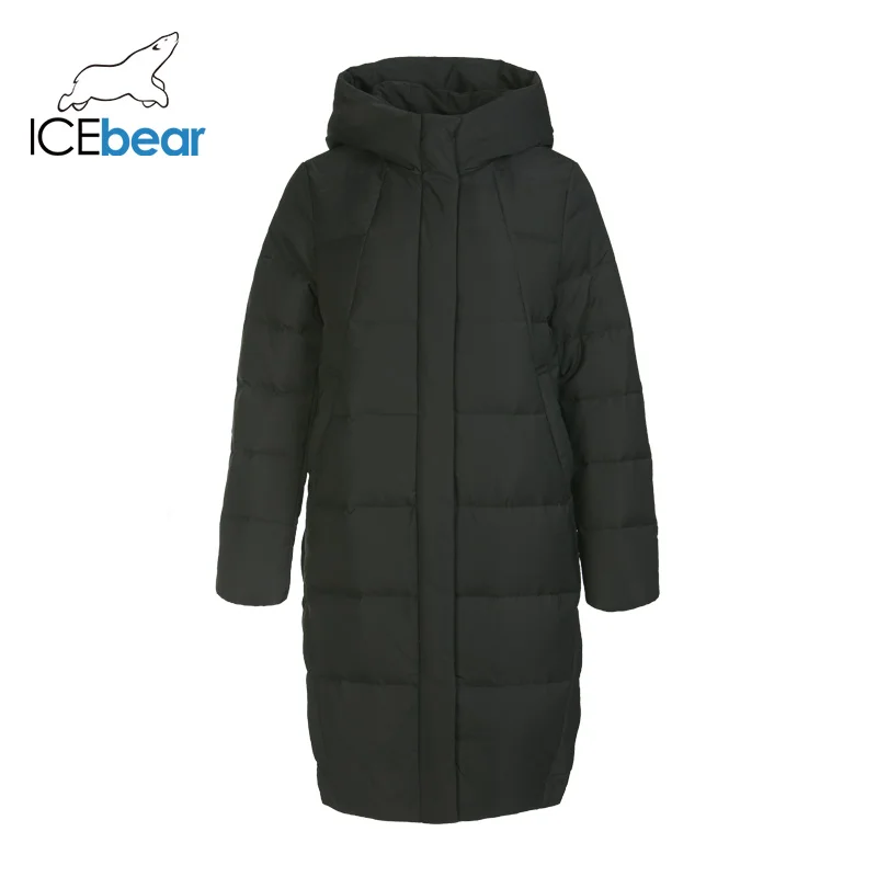 ICEbear 2019 новый зимний длинный женский пуховик модная теплая Женская куртка с