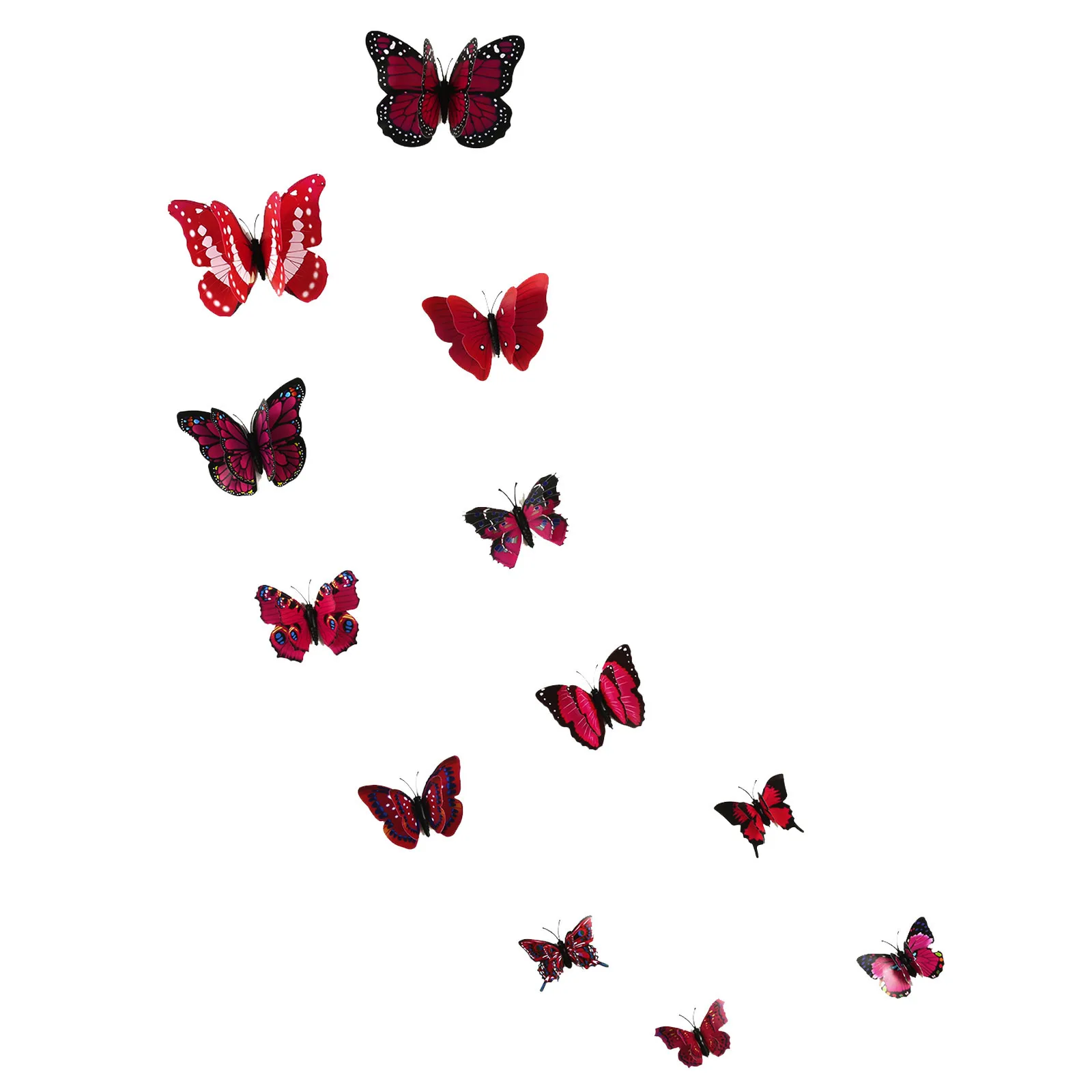 12 шт. DIY художественный дизайн наклейки на стену домашний декор красные