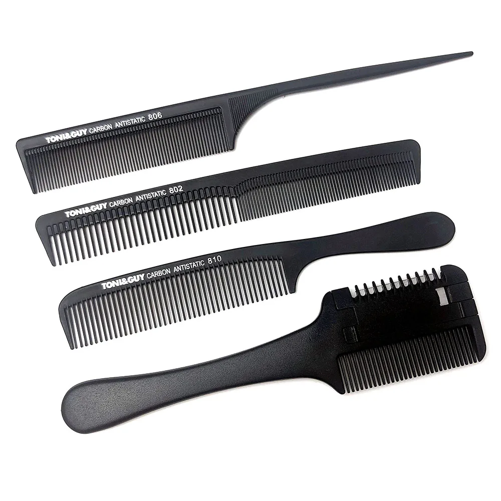 

4 Style Anti-Static hairdresser combs professional Salon Hair Care Styling Tool Hairdressing Barbers Handle Brush barber tools