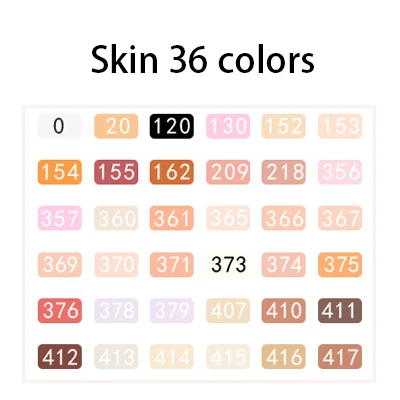 36 skin set Эскиз маркер для белой доски набор Твин Маркеры кисть для рисования манга Архитектура дизайн товары для рукоделия - Цвет: 36 skin set