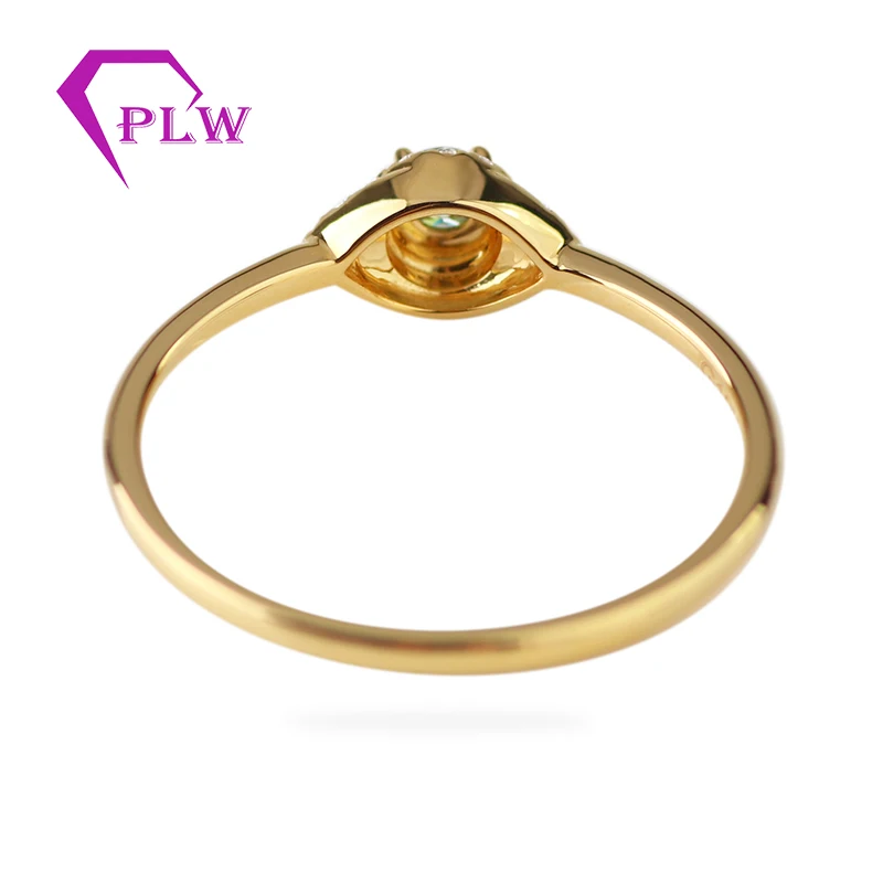 Очень дешевое кольцо 10 К желтого золота 3 5 мм очень легкое и простое моисанита