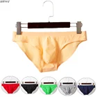 Трусы мужские, шелковые, бесшовные, ультратонкие, дышащие, с низкой посадкой, мягкие, M-XXXL