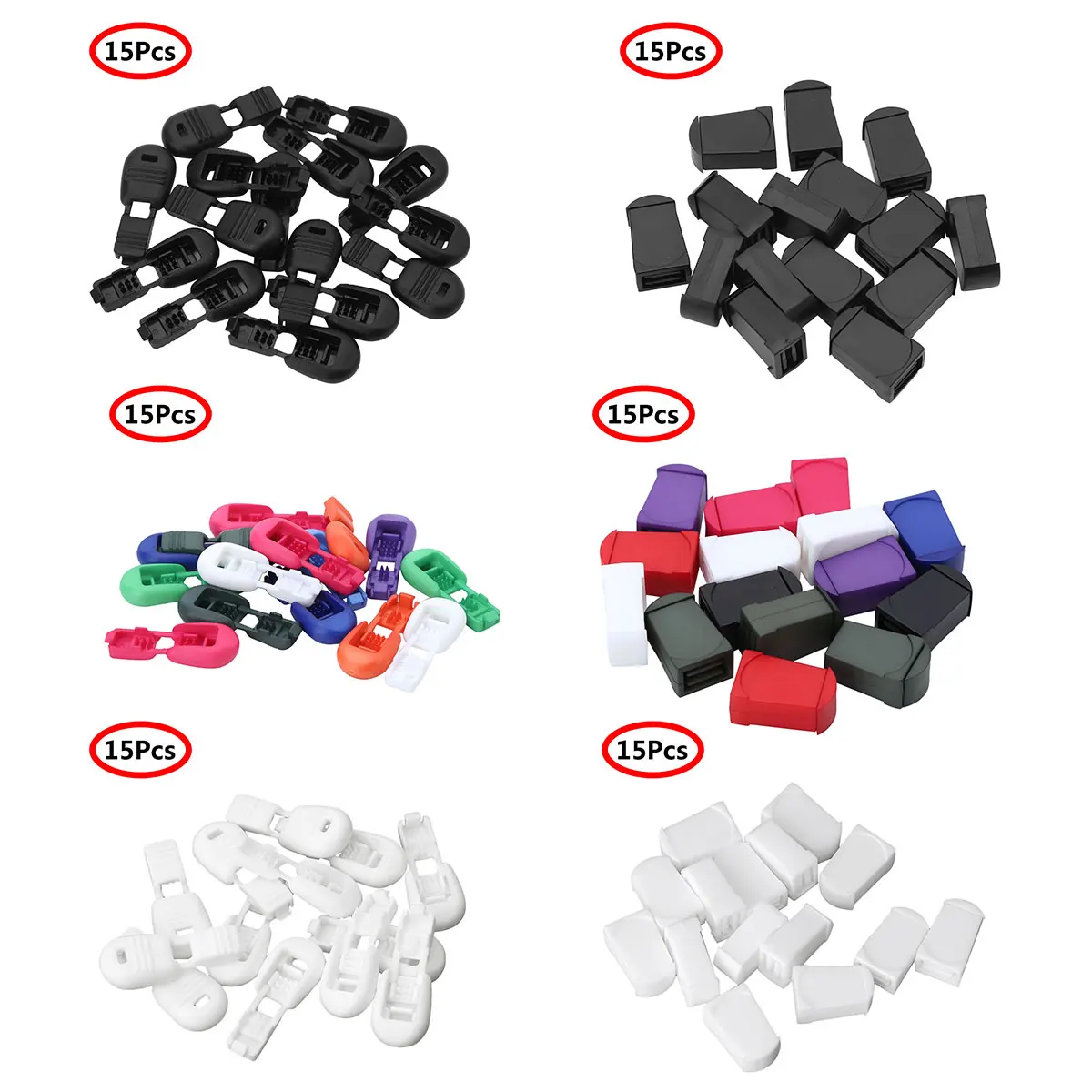 Зажимы для шнура пластиковые 15 шт. | Дом и сад