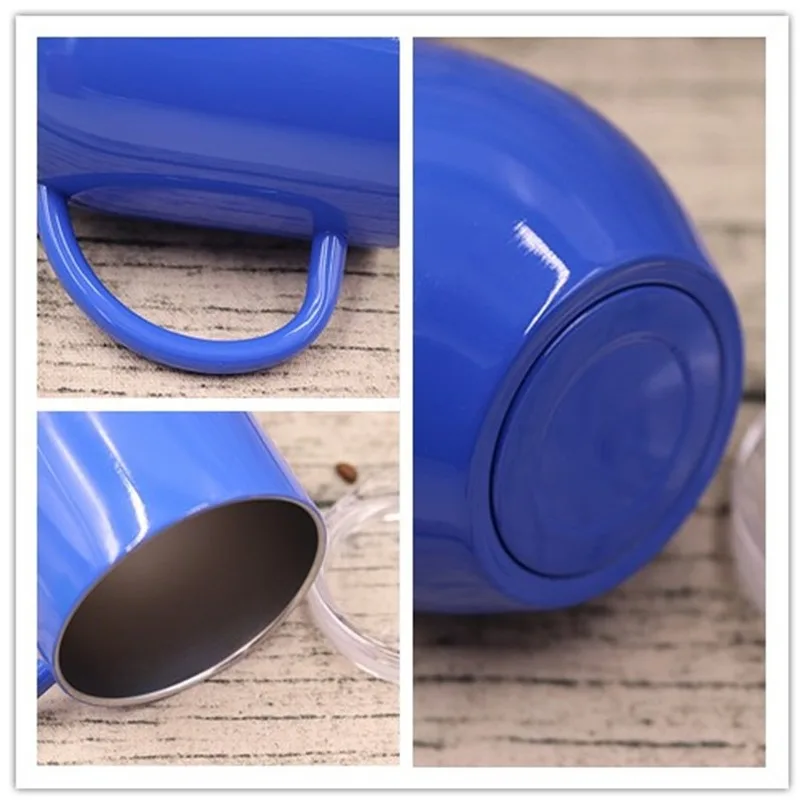 

12oz Coffee Mug Eggshell Mug Cup Double Vacuum Stainless Steel Mug with Handle Outdoor Coffee Cup Mugs Coffee Cups Drinkware