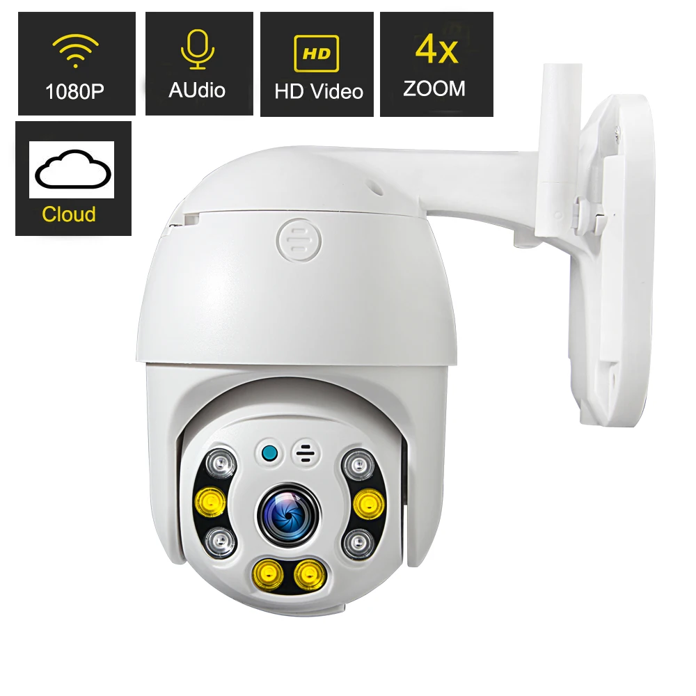 1080P PTZ IP камера Wifi Открытый высокоскоростной купол беспроводная безопасности