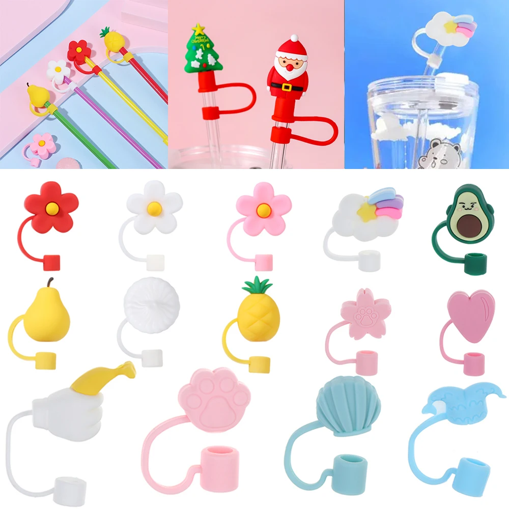 Креативная силиконовая соломенная пробка многоразовая Пылезащитная крышка в