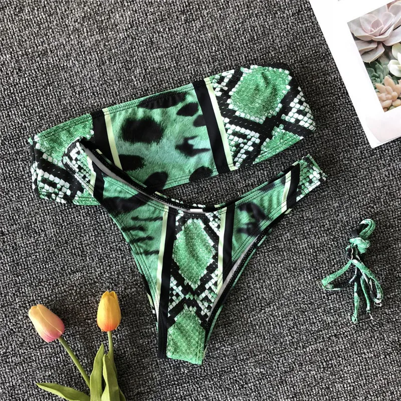 Бразильские бикини стринги 2019 Купальник бандо женский с высоким вырезом