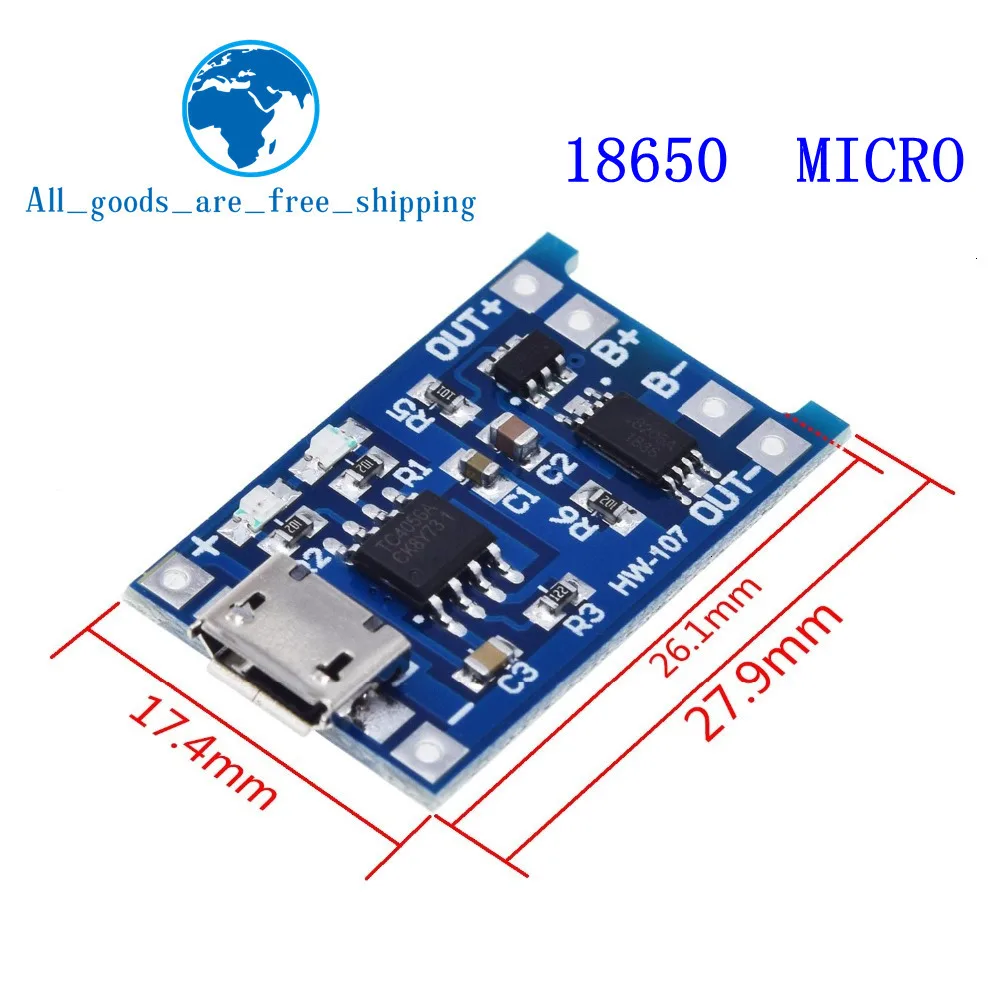 TZT MT3608 DC-DC повышающий усилитель конвертера модуль питания повышающий макс. выход 28 в 2A для arduino - Цвет: 18650  MICRO
