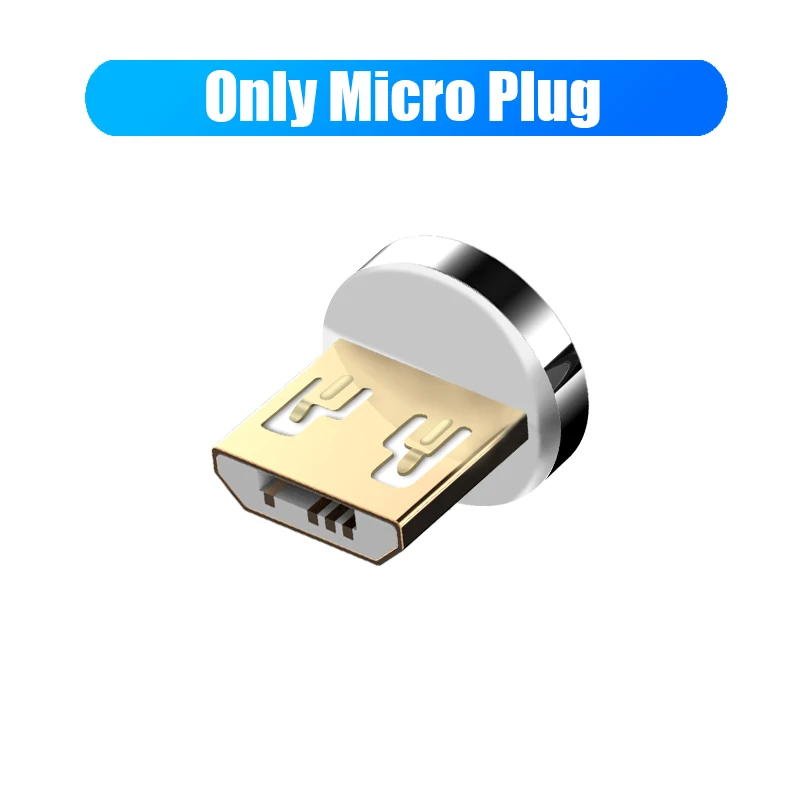 Магнитный кабель Micro usb type C для освещения 3,0 провод для быстрого заряда type-C Магнитный кабель для зарядки телефона USB шнур для huawei P30 Xiaomi - Цвет: only micro plug