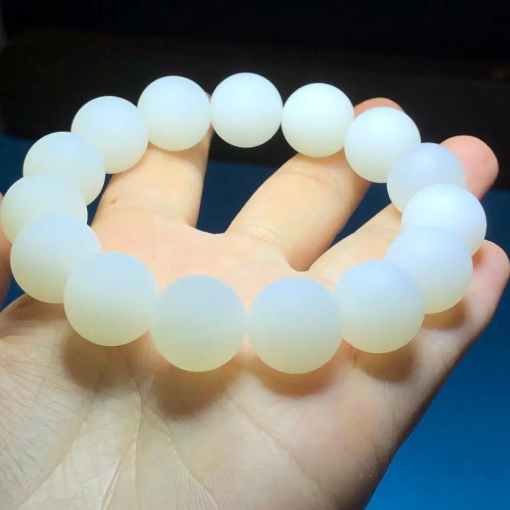 

Full jade glass translucent frosted crustacean bracelet mancuernas breloque joyeria fina bransoletka meska braccialetto uomo