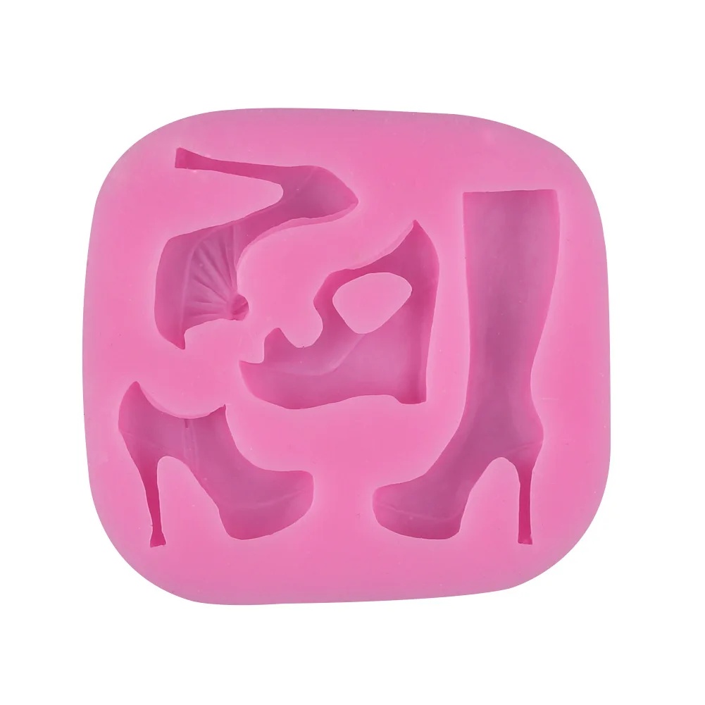 

High heel series fondant silicone mould Ladies High Heel Combination Silicone Mould Women's shoes boots chocolate mold