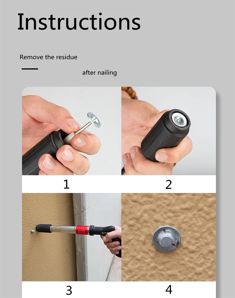

Nail Gun Wall Fastener Nail Shooter Anchor Wall Rivet Tool Duty Low Noise Installation Light Wall Fastening Ceiling Line Trough