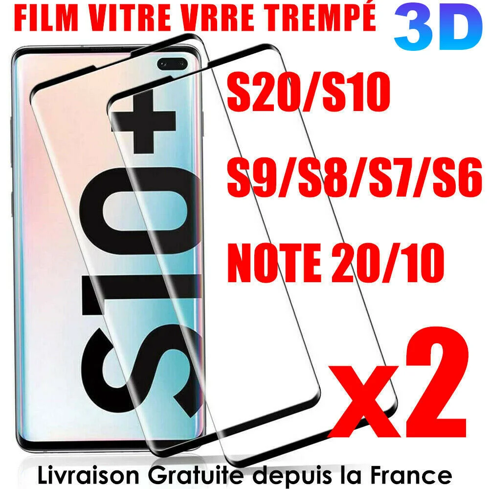 

FILM PROTECTION SAMSUNG S9 S10 S20 Note protection total 3D ECRAN VERRE TREMPE