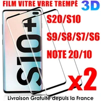 film protection samsung s9 s10 s20 note protection total 3d ecran verre trempe