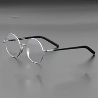 japanese handmade retro round large titanium glasses frame optical myopia men gafas women eyeglasses ultra light spectacles
