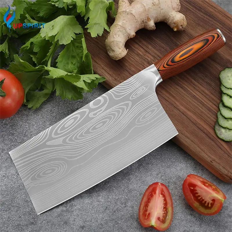 Upspirit " китайский нож для овощей из нержавеющей стали мясо рыбы нарезки Кливер Фрукты резак слайсер измельчитель кухонные ножи шеф-повара