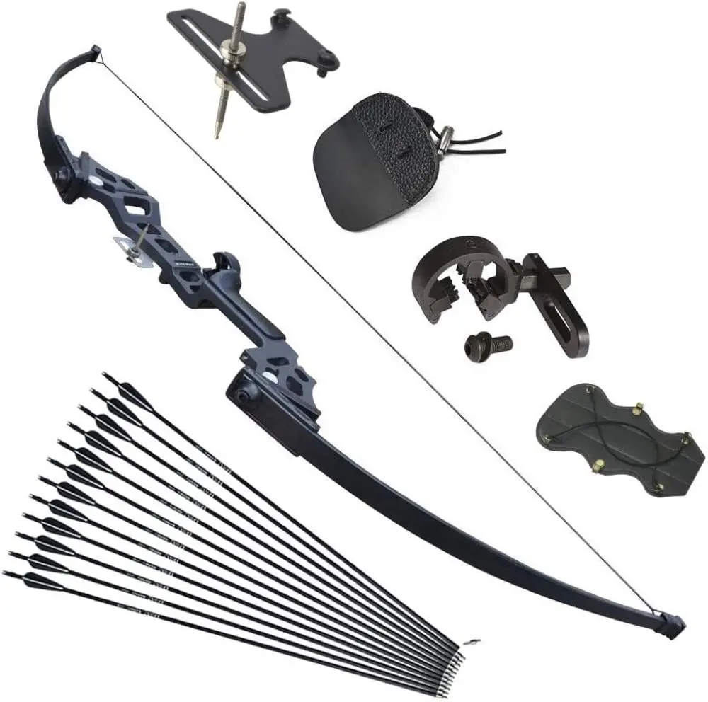 

Takedown Recurve Bow and Arrow for Adults Set 30 40 lbs target bow Aluminum Alloy Riser Hunting Archery Longbow kit Right Hand