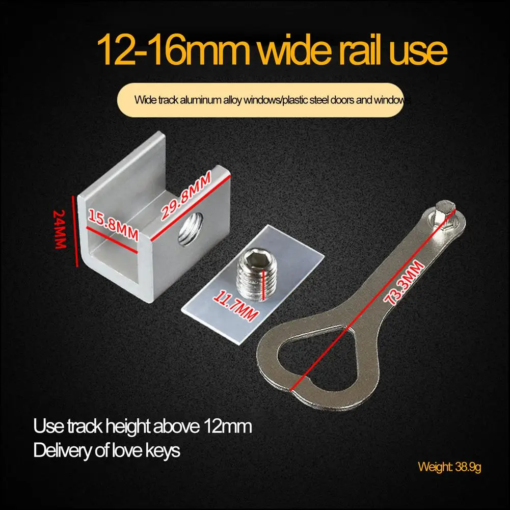 

Anti-theft Lock Screen Window Lock Limiter Aluminum Alloy Sturdy Exquisite Workmanship Adequate Protection Adjustable Sliding