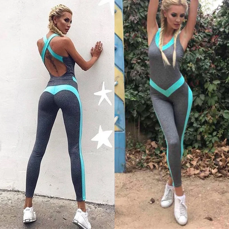 Женский спортивный костюм комплект для йоги сиамский сексуальные спортивные