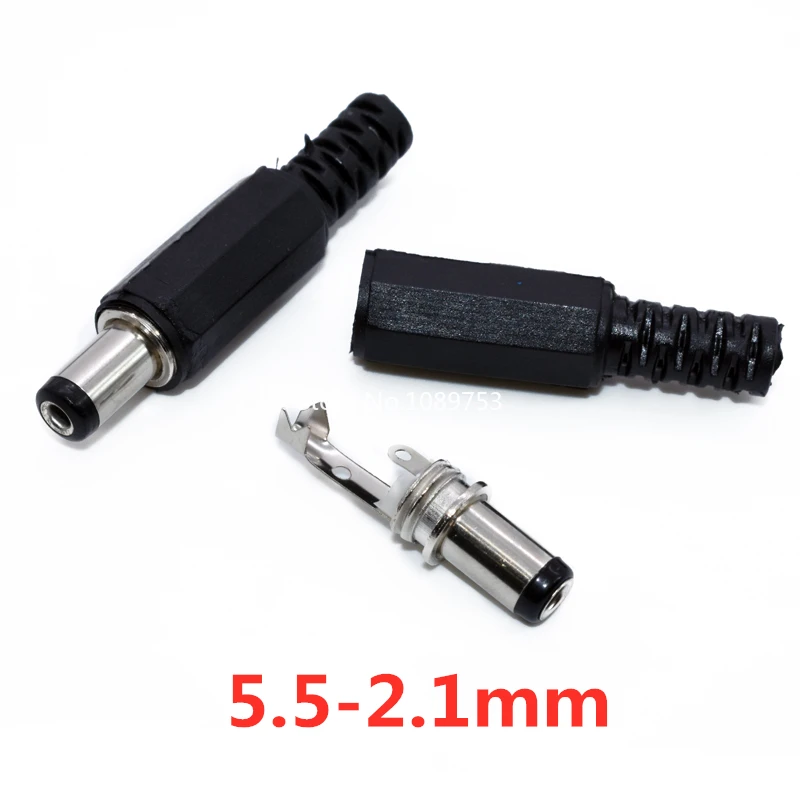 

Штекеры для розетки постоянного тока DC 005 025 5.5-2.1mm 5.5-2.5mm 3.5-1.3mm