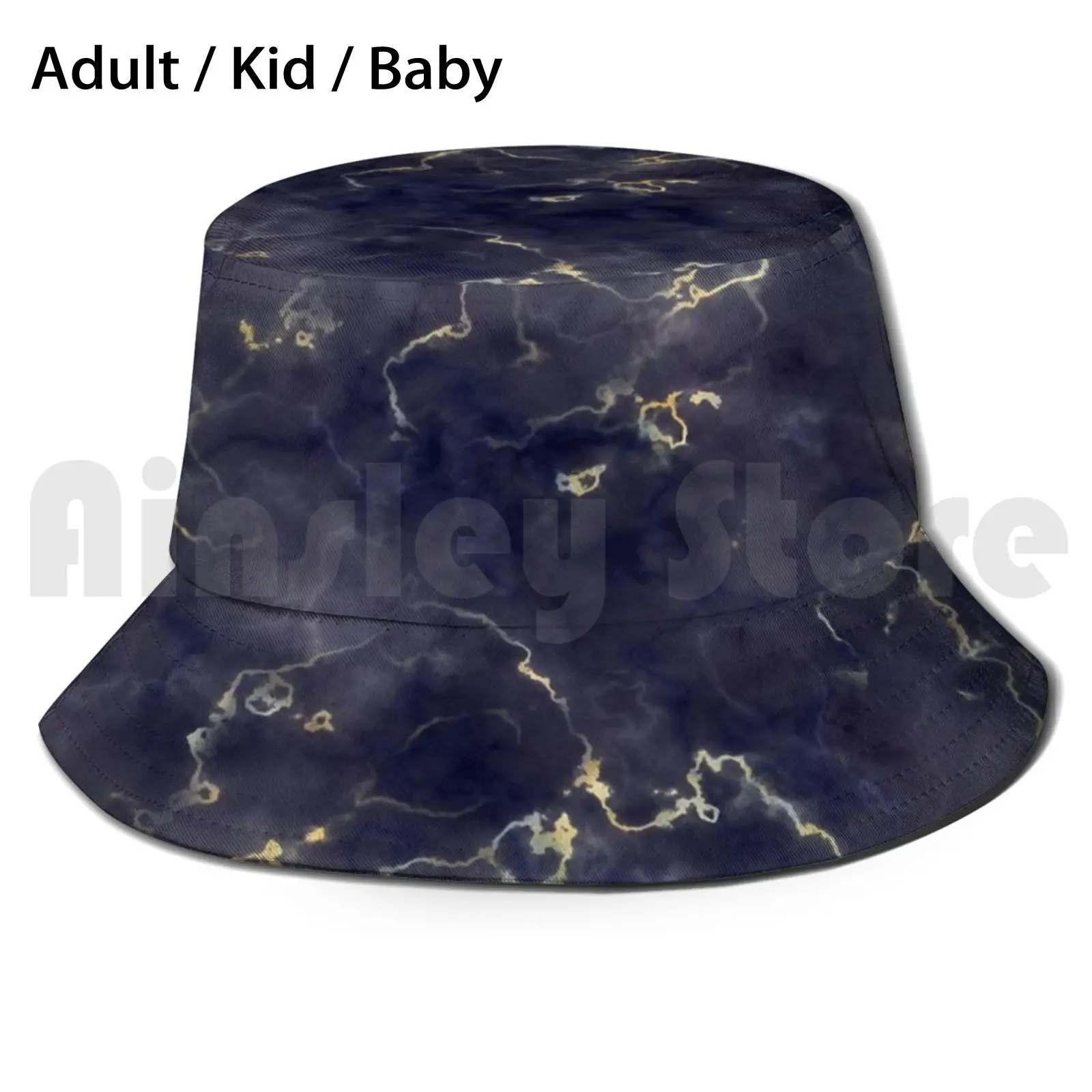

Rich Blue And Gold Marble Sun Hat 3232 Bucket Hat Blue Purple Gold Gold Fleck Gold Marble Marble Black
