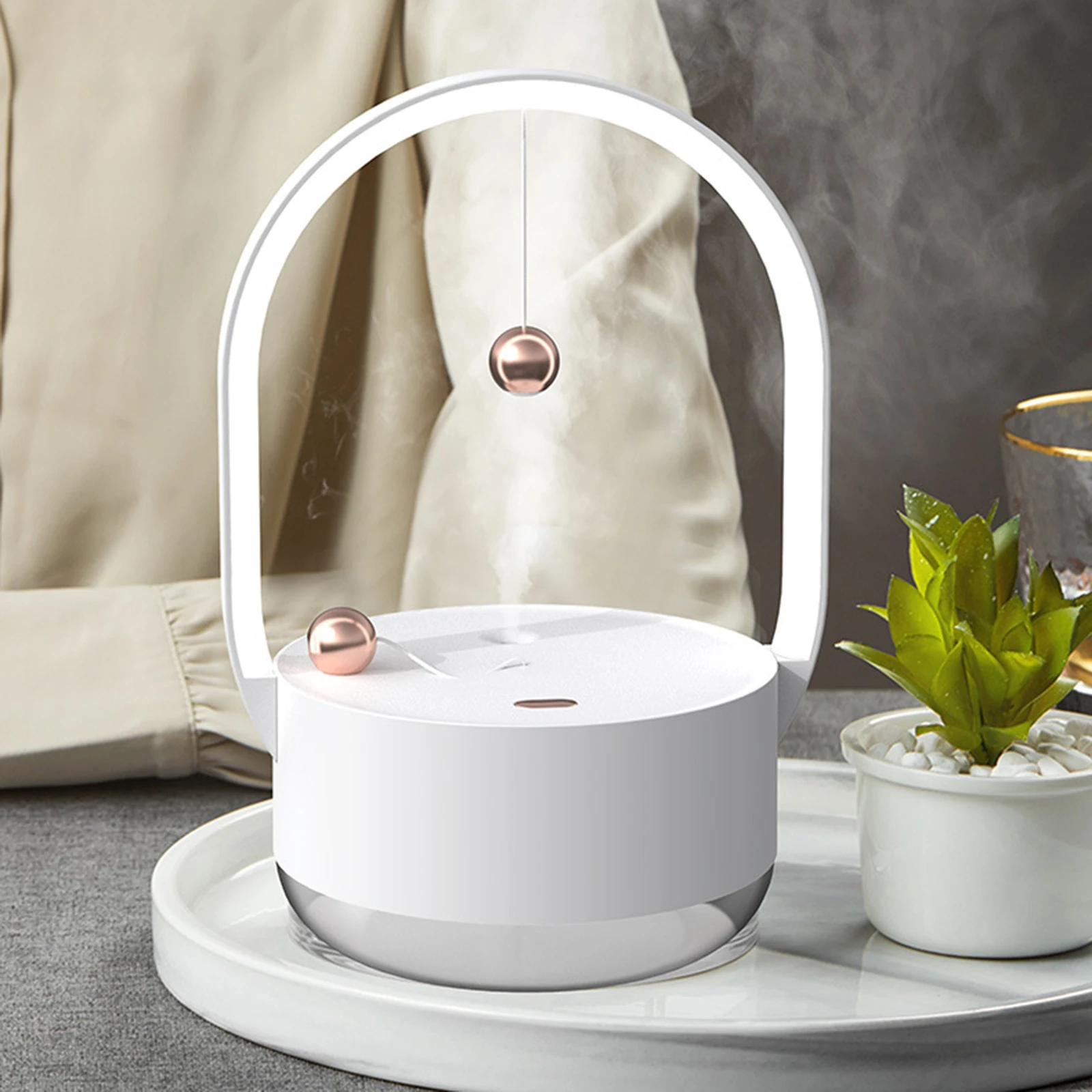 

300ML USB Humidifier with Magnetic Bead Switch Portable Mist Diffuser Humidifier with Night Light for Home Office