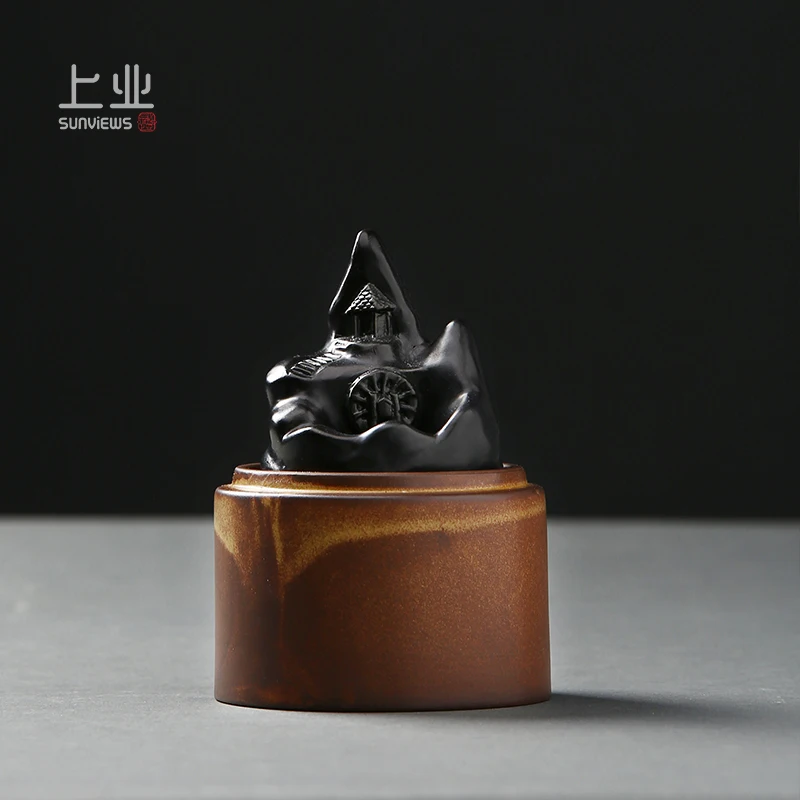 Новый стиль Backflow керамическая курильница Будда стеклянная крышка Крытый