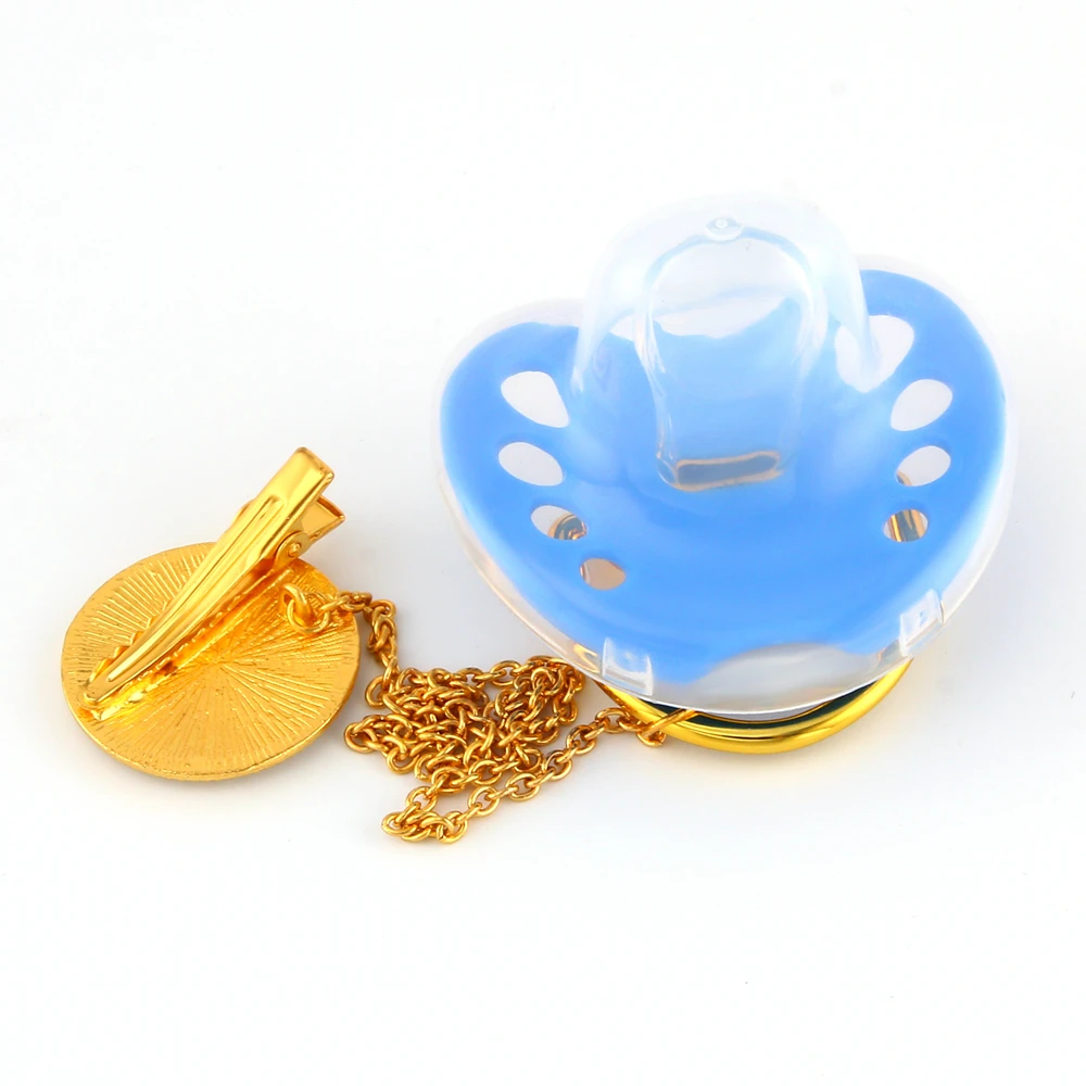 Роскошная блестящая Соска с зажимом на цепочке для новорожденных мальчиков и