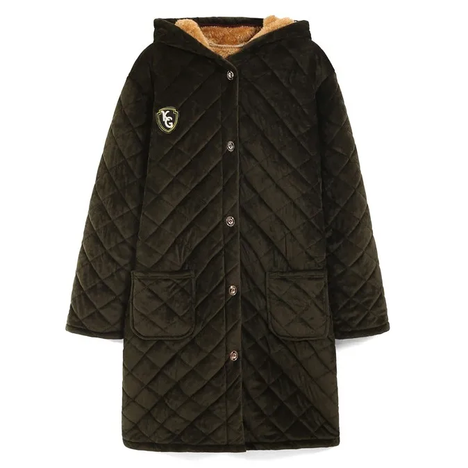 

Chinese Women Hooded ROBE Gown Casual Printed Flower Kimono Bathrobe Loose Nightwear Sleepwear With Buttons Large Size 3XL