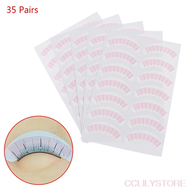 

35 Pairs Measure Practice Eyelash Extension Training Eye Positioning Tips Sticker