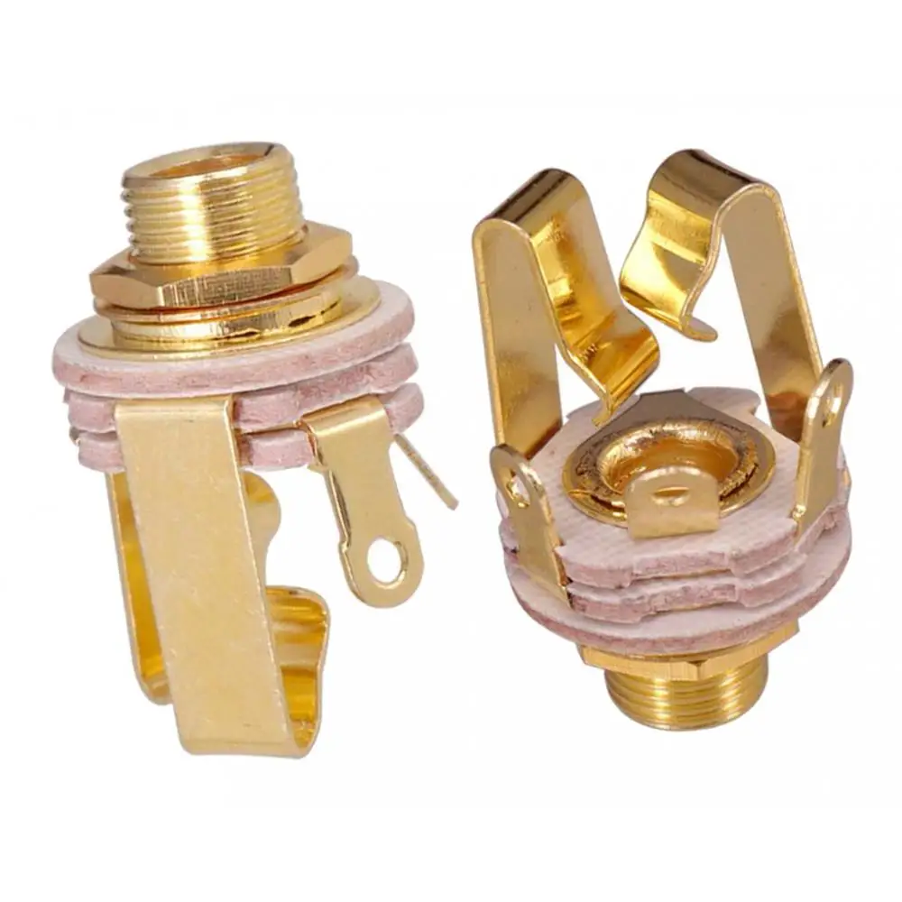 

2pcs 6.35mm / 1/4 "plug For Plug Electric Guitar Output Accessories