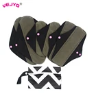 Гигиенические менструальные прокладки, 7 шт.компл., 6 бамбуковых гигиенических салфеток, многоразовые тканевые прокладки для женщин, с 1 мешком, женский уход