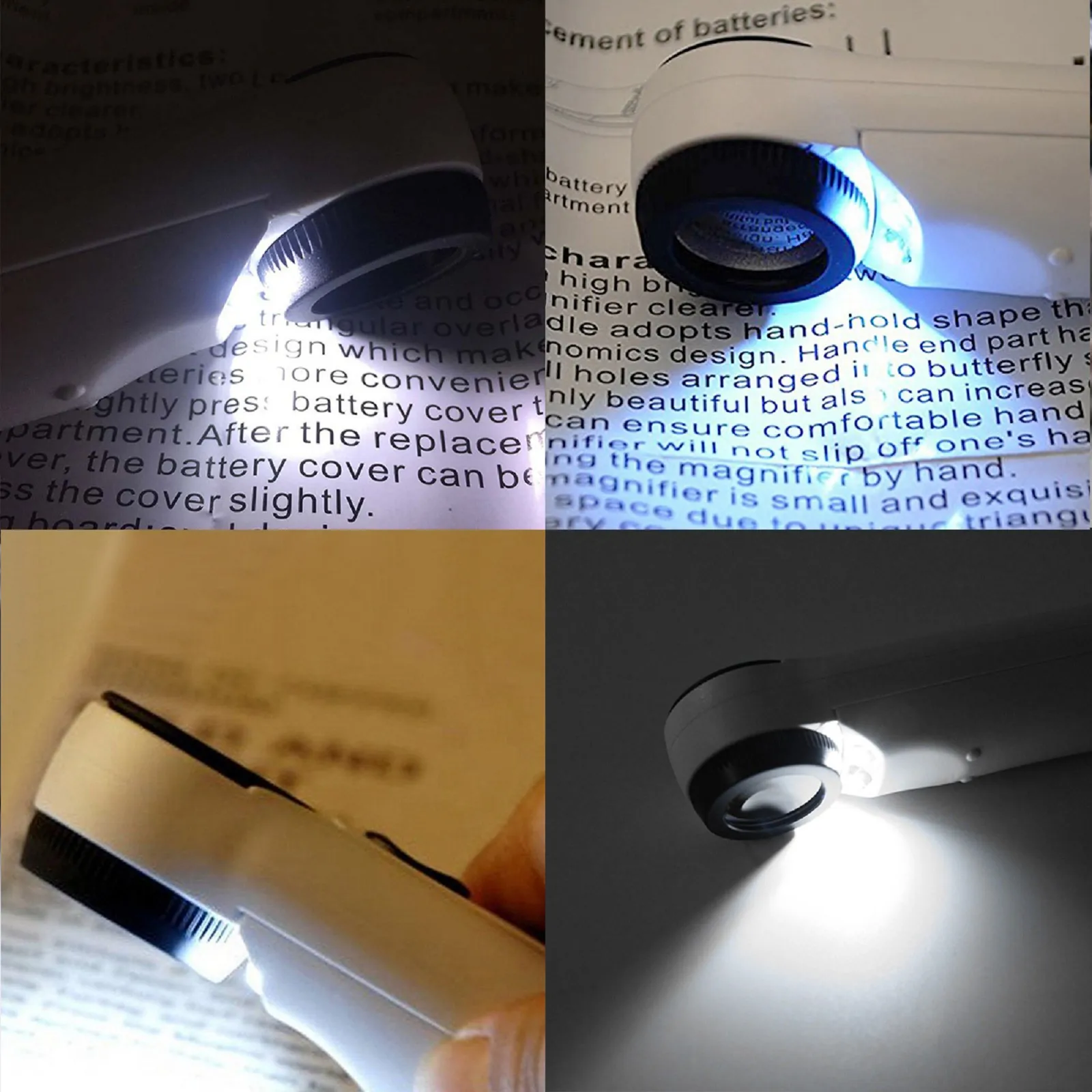 40X Magnifying Magnifier Map Glass Jeweler Eye Jewelry Loupe Loop With 2 LED Light For Home Office And Travel | Инструменты