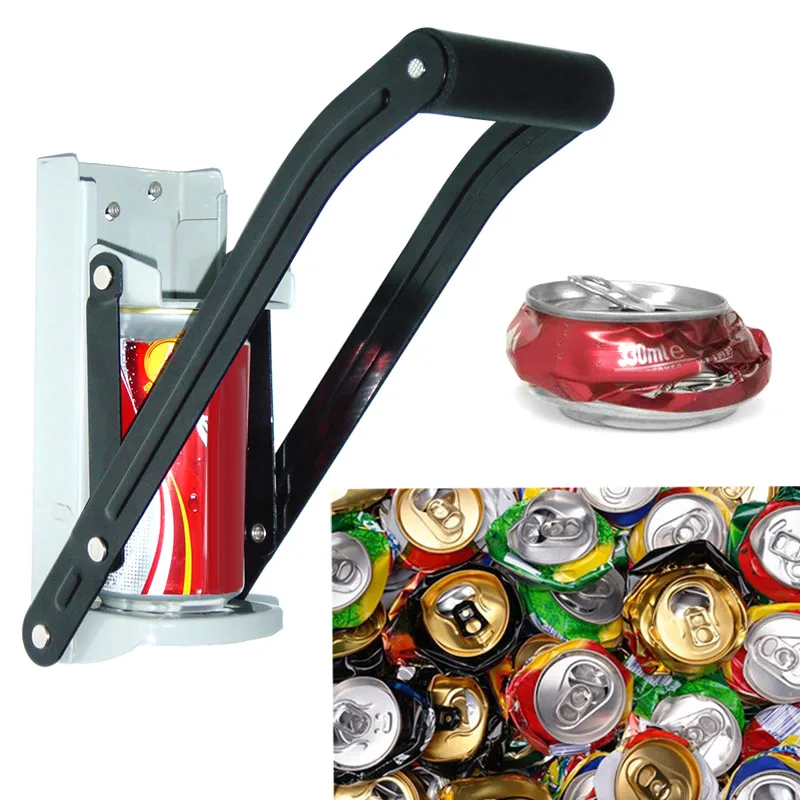 

Beer Tin Can Crusher 12oz Bottle Opener with Grip Handle Wall Mounted Recycling Tool Manual Opener Knife for Cans Lid-30