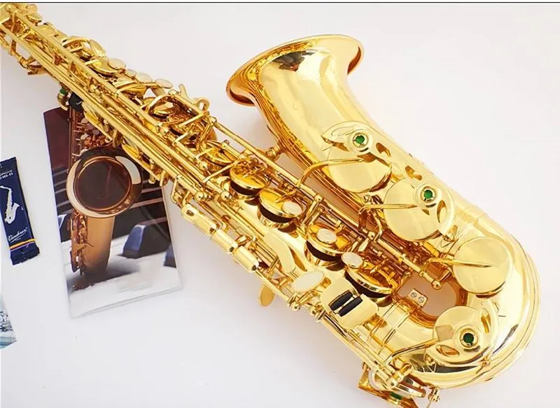 Золотые Музыкальные инструменты Alto sax и латунный мундштук для профессионального