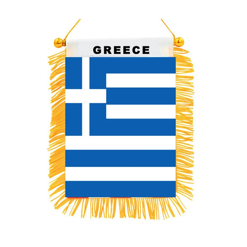 

Флаг с двусторонним принтом Греции, высококачественная черная ткань, мини-флаг, настенный впитывающий Декор для дома, подвесной баннер