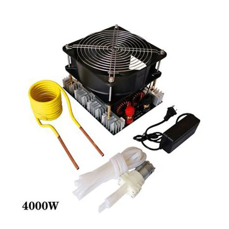 4KW/4000W ZVS High frequency Induction Heater Heating PCB Board Machine Melted Metal + Coil Pump | Инструменты