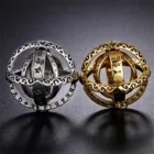 Золотое астрономическое кольцо для женщин, кольца в форме шара, креативные сложные вращающиеся космические аксессуары для мужчин, модные ювелирные изделия, подарки