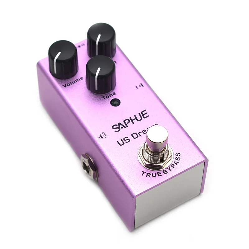 saphue elektrische gitarre uns traum distortion pedal volumendistton knob wirkung pedal mini einzigen typ dc 9v true bypass free global shipping