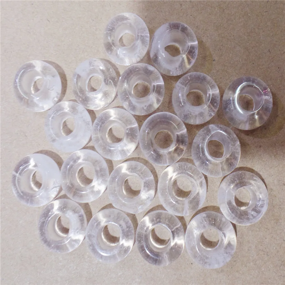 

20 шт., бусины из белого кристалла, 14 х8 мм