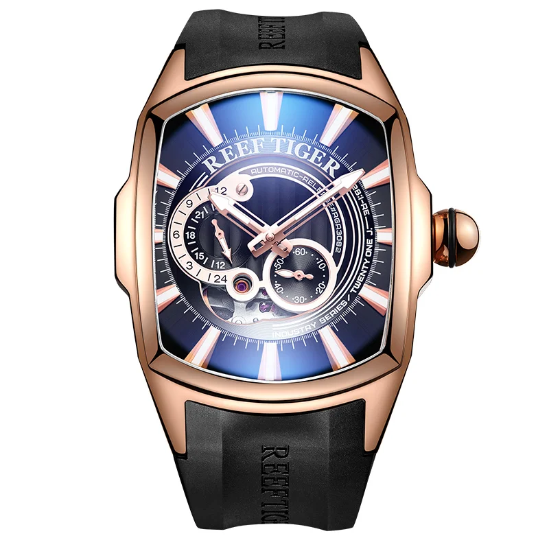 

2020 Reef Tiger/RT Novelty Sport Watches Men Automatic Mechanical Waterproof Rubber Sports Watch Clock Relogio Masculino RGA3069