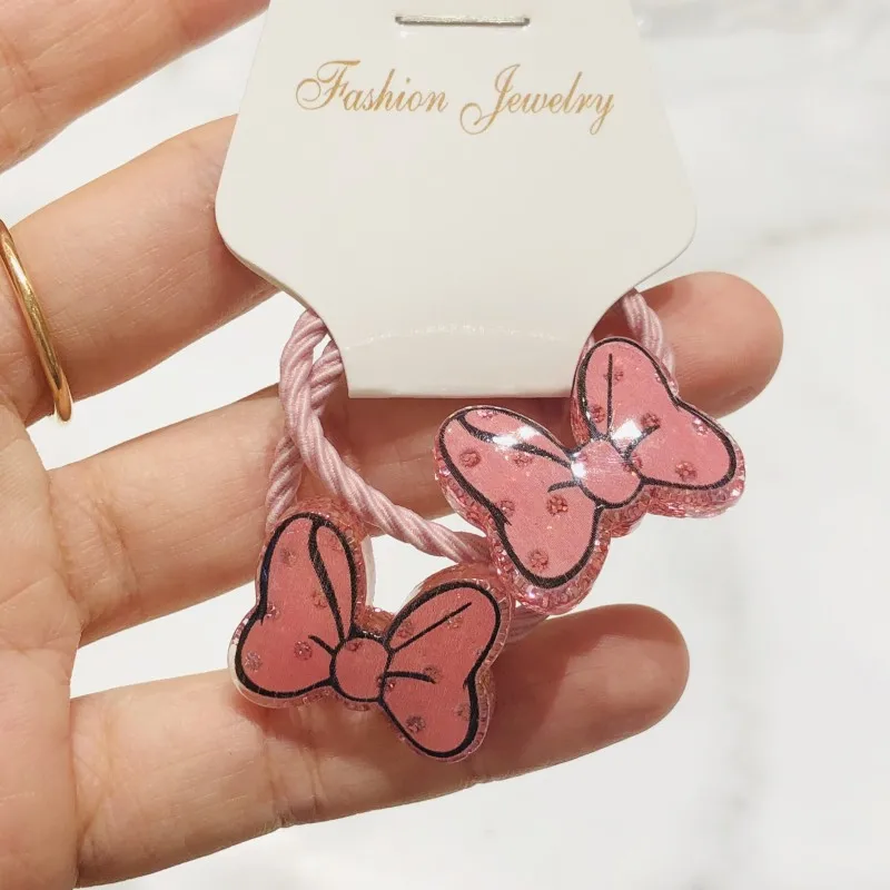 

Эластичные резинки для волос с бантом для девочек, завязки для волос в стиле конского хвоста, Детские аксессуары для волос, 2 шт.