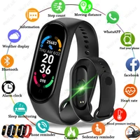 2021 m6 smart watch men women kids smartwatch heart rate monitor sports fitness bracelet for iphone xiaomi redmi android watches