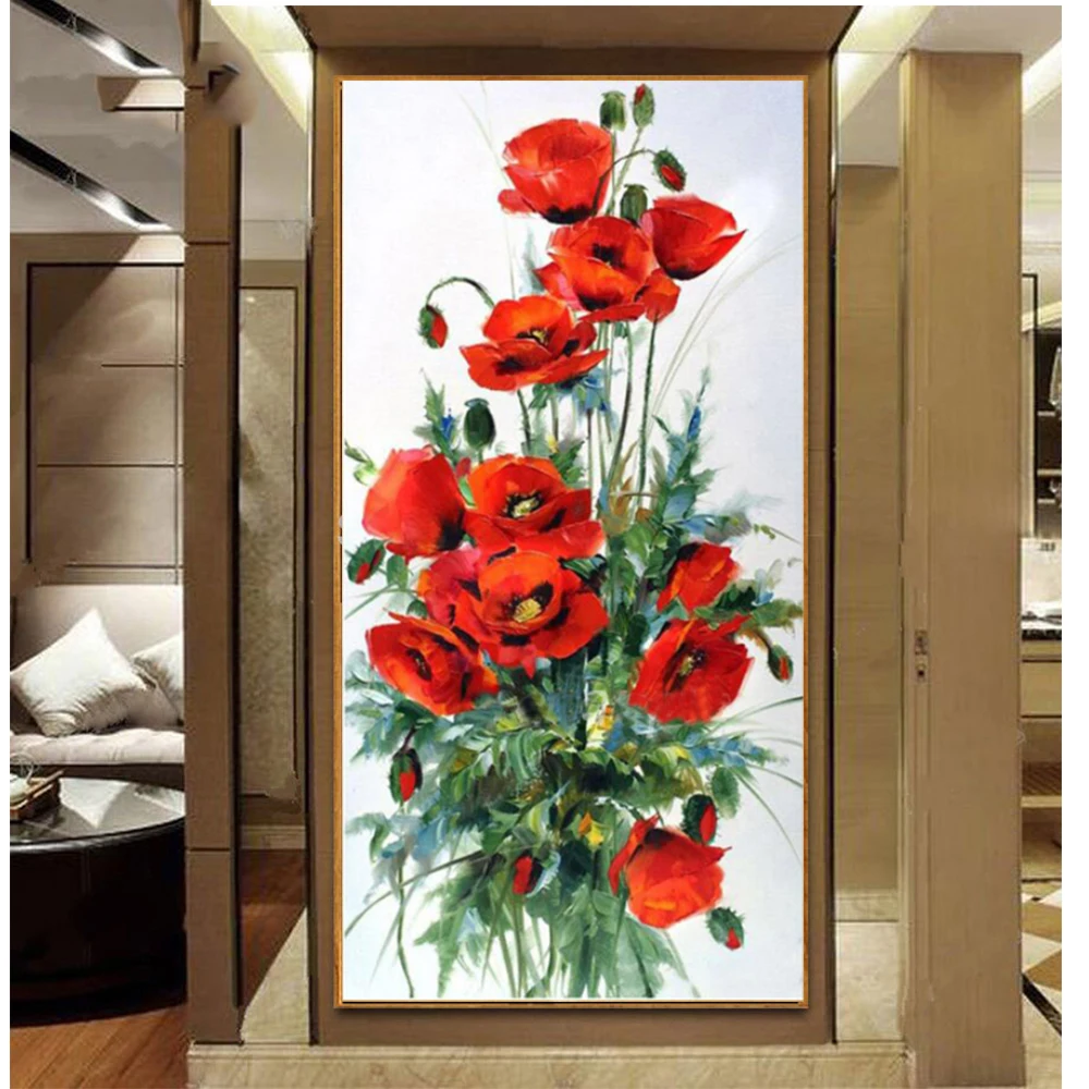 

Full Round Drill DIY Plant Diamond 5D Embroidery Cross Stitch Flower Picture Mosaic Wall Art Handmade Gift Painting Home Decor